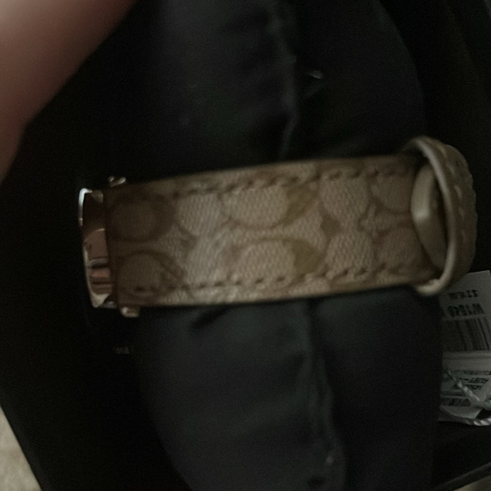 Coach Women's Watch with Brown Leather Strap and Silver Dial - Picture 6 of 7